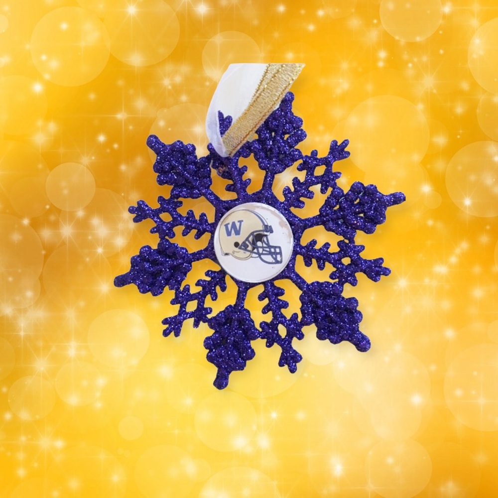Univ of WA HUSKIES Snowflake Ornament - UW *NEW*